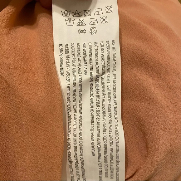 Revolve MINKPINK Tahlia Tiered Chiffon Mini Dress Terracotta SMALL Plung… - Picture 14 of 16